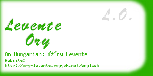 levente ory business card